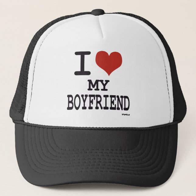 I love my boyfriend trucker hat (Front)