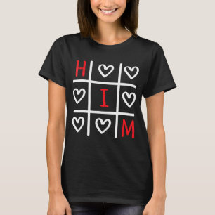 I love my boyfriend valentine couple love him with T-Shirt