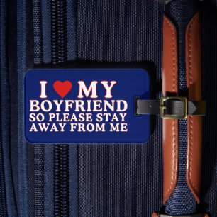 I Love My Boyfriend Valentine Day. Luggage Tag