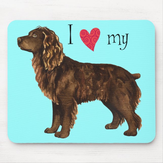 I Love my Boykin Spaniel Mouse Pad (Front)