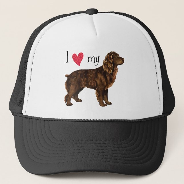 I Love my Boykin Spaniel Trucker Hat (Front)
