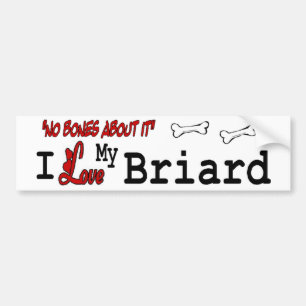 I Love My Briard Bumper Sticker