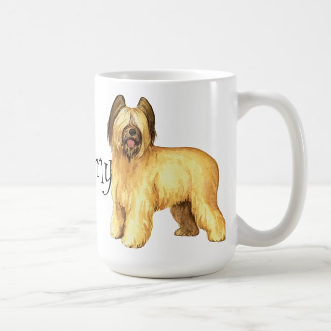 I Love my Briard Coffee Mug (Right)