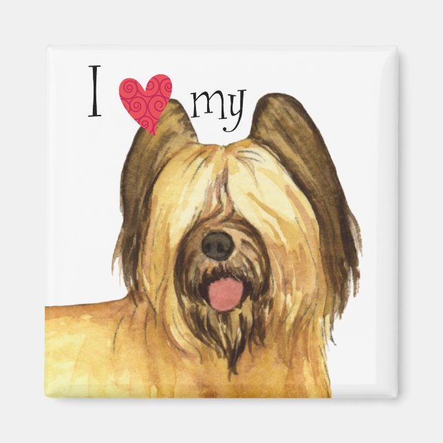 I Love my Briard Magnet (Front)