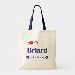 I Love My Briard (Male Dog) Tote Bag