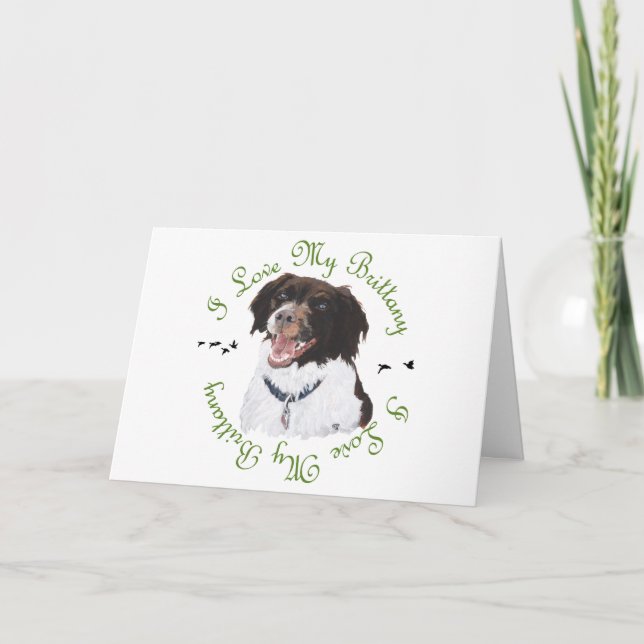 I Love My Brittany Card (Front)