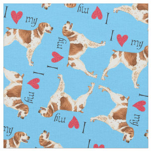 I Love my Brittany Fabric