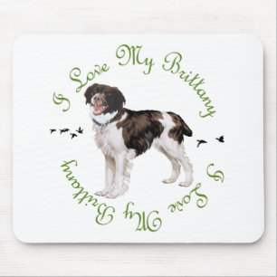 I Love My Brittany Mouse Pad