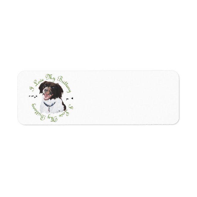 I Love My Brittany Return Address Label (Front)