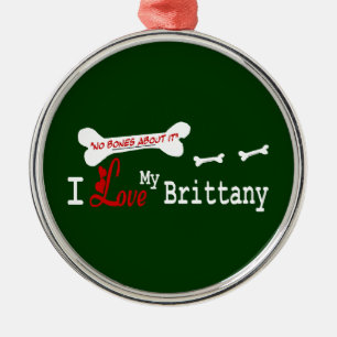 I Love My Brittany Spaniel Metal Tree Decoration