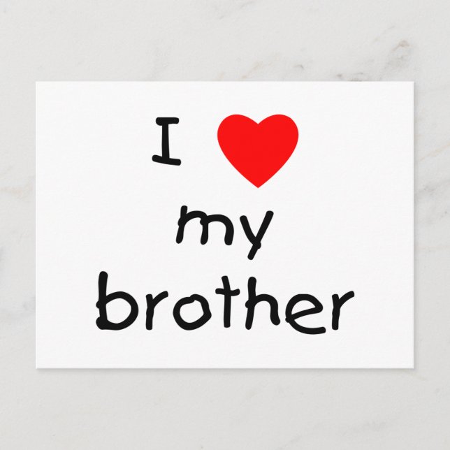 I Love My Brother Postcard (Front)