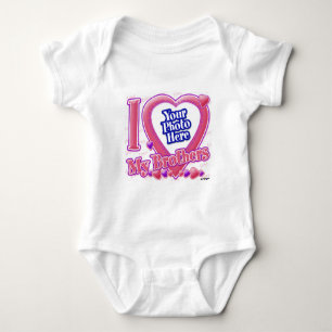 I Love My Brothers pink/purple - photo Baby Bodysuit
