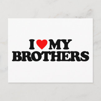 I LOVE MY BROTHERS POSTCARD