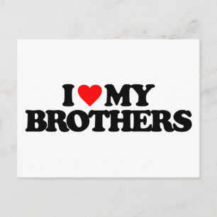 I LOVE MY BROTHERS POSTCARD