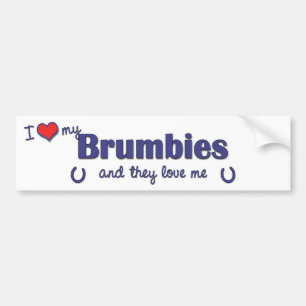 I Love My Brumbies (Multiple Horses) Bumper Sticker