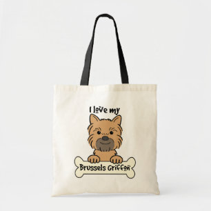 I Love My Brussels Griffon Tote Bag