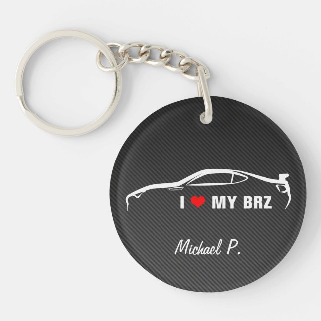 I Love my BRZ - add your photo! Key Ring (Front)
