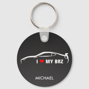 I Love My BRZ Key Ring
