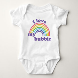 I Love My Bubbie - Cute Rainbow  Baby Bodysuit
