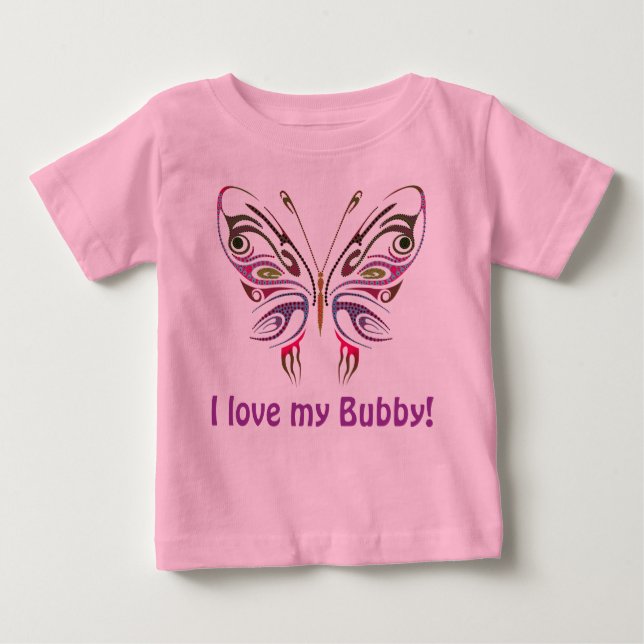 I Love My Bubby Personalised Baby T-Shirt (Front)