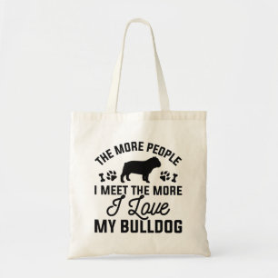 I Love My Bulldog Tote Bag