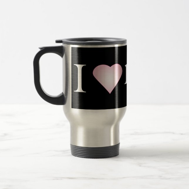 I LOVE MY BULLDOG TRAVEL MUG (Left)