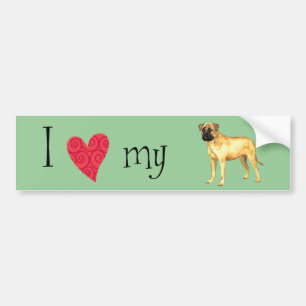 I Love my Bullmastiff Bumper Sticker