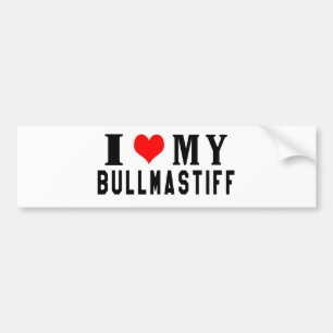 I Love My Bullmastiff. Bumper Sticker