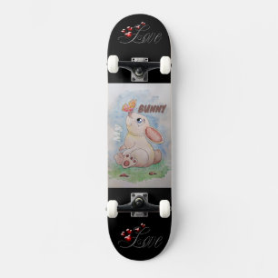 I Love My Bunny cartoon animated image  Skateboard