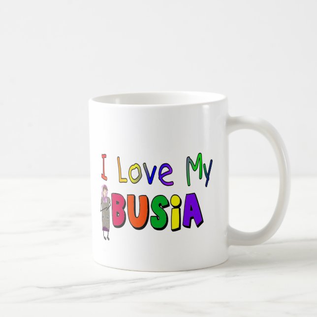 I Love my Busia (Polish Grandmother) Coffee Mug (Right)