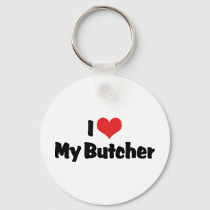 I Love My Butcher Keychain
