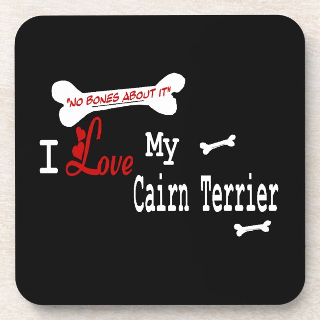 I Love My Cairn Terrier Coaster (Front)