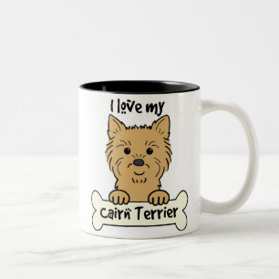 I Love My Cairn Terrier Two-Tone Coffee Mug