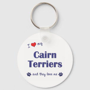 I Love My Cairn Terriers (Multiple Dogs) Key Ring