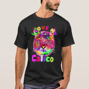 I Love My Calico Cat Mikeneko Tricolor Cat Mum An T-Shirt
