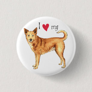 I Love my Canaan Dog 3 Cm Round Badge
