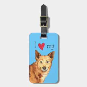 I Love my Canaan Dog Luggage Tag