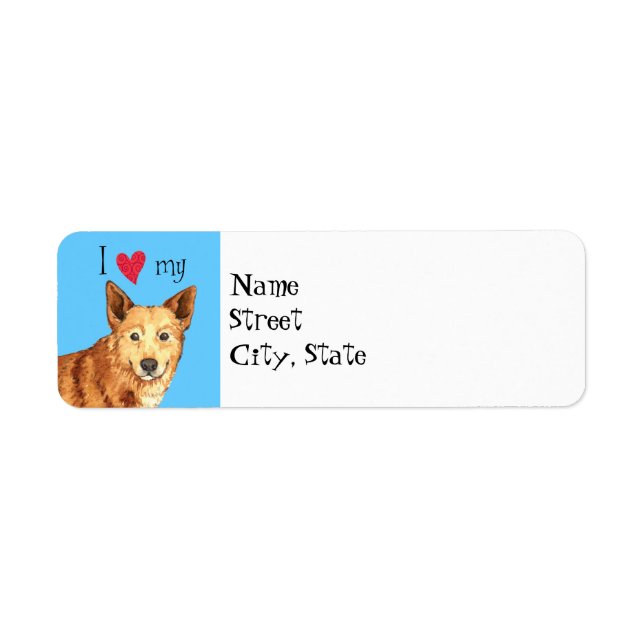 I Love my Canaan Dog Return Address Label (Front)
