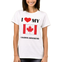 I Love My Canadian Boyfriend Ladies Baby Doll