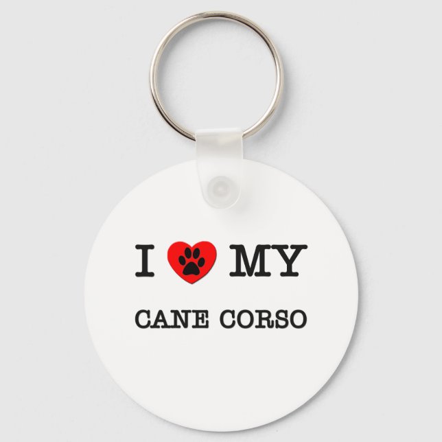 I LOVE MY CANE CORSO KEY RING (Front)