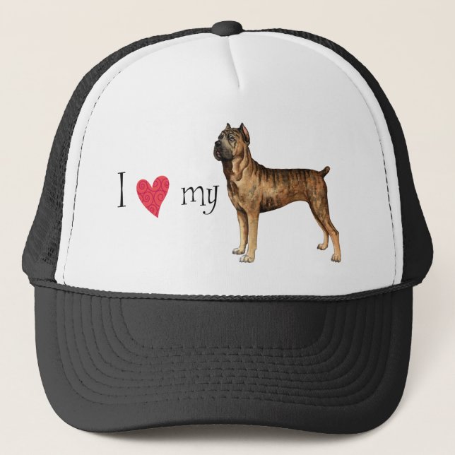 I Love my Cane Corso Trucker Hat (Front)