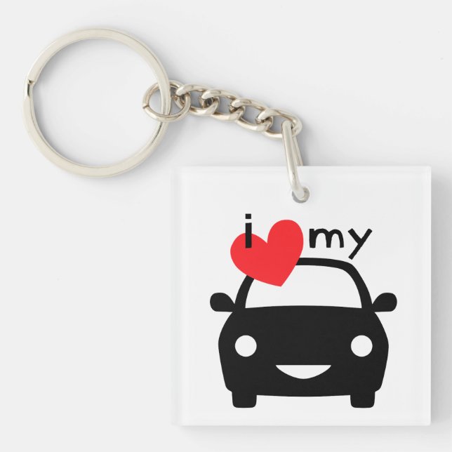 I love my car! key ring (Front)