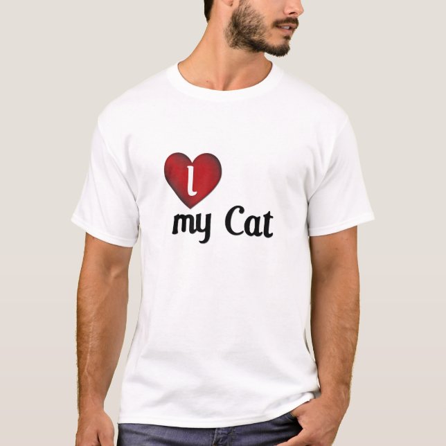 I Love My Cat 2 T-Shirt (Front)