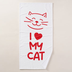 I love my cat bath towel