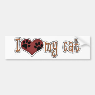 I Love My Cat *Bumper Sticker* Bumper Sticker