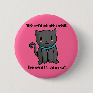 I Love My Cat Button
