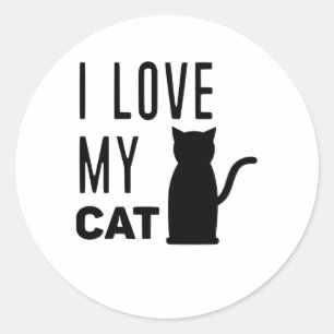 I love my Cat Classic Round Sticker