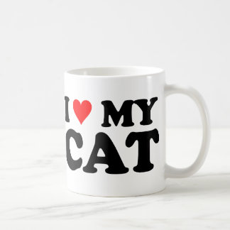 I Love My Cat Coffee Mug