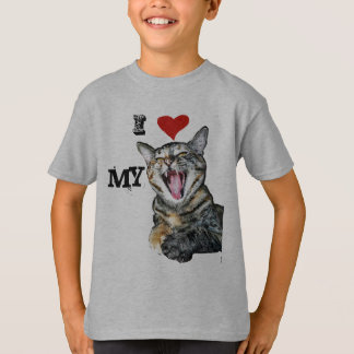 I Love My Cat Customisable Template T-Shirt