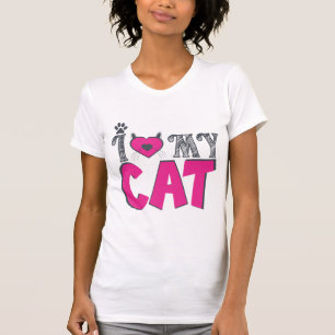 I Love My Cat – Cute Pet Lover Design T-Shirt